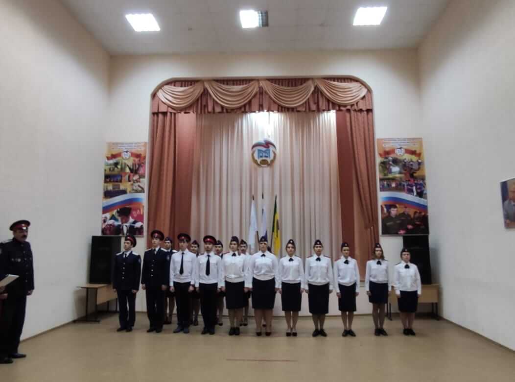 Торжественная церемония обещания студентов казаков