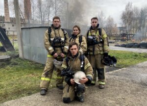 Студенты прошли огненную полосу