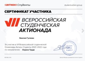 Результаты работы студентов направлений «Психология» и «Техносферная безопасность»