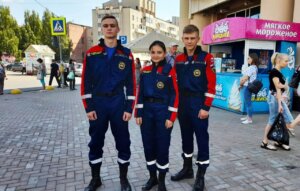 Студенты-спасатели участвуют в учениях на ЦУМ