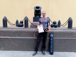Соревнования по рубке шашкой в Санкт-Петербурге